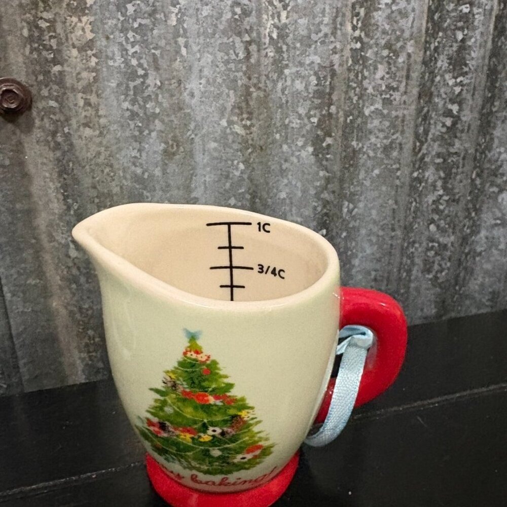 Christmas Measuring Cups Set of 3 Ceramic Holiday Baking Kitchen Decor‎ - Picture 9 of 14